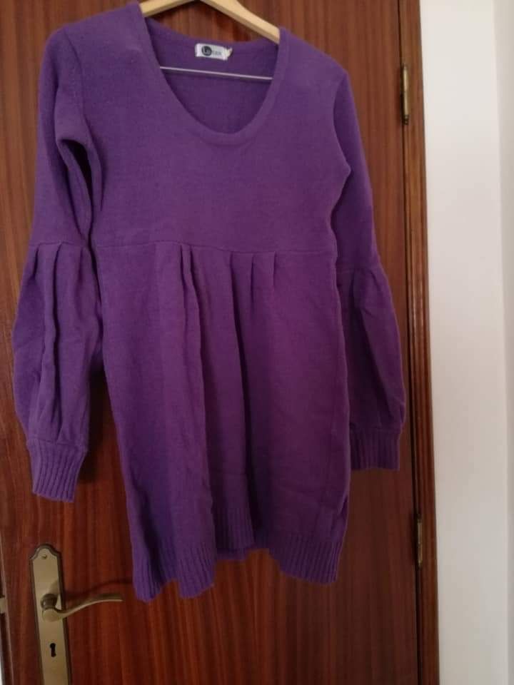 Vestido malha roxo