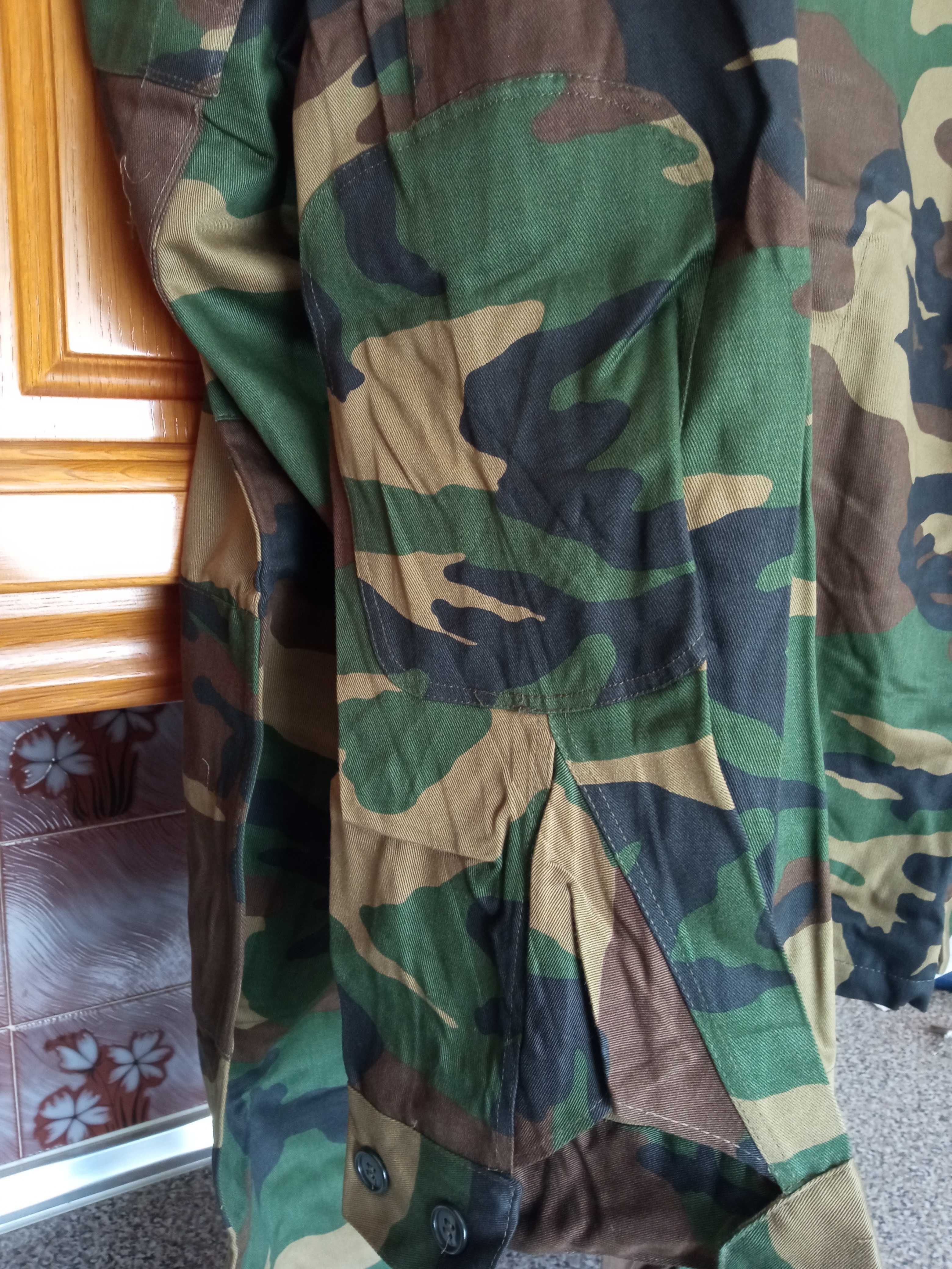 Casaco camuflado militar Woodland Exército Italiano para caça airsoft