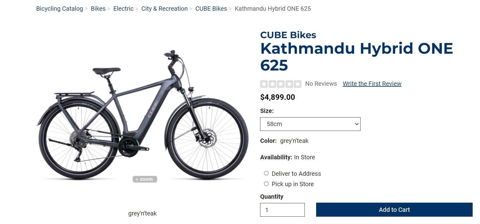 Електровелосипед E-Bike Cube Kathmandu Hybrid 625 Bosch CX Gen4
