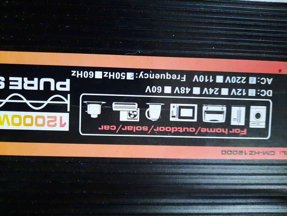 Інвертор перетворювач напруги 12 dc / 220 ac