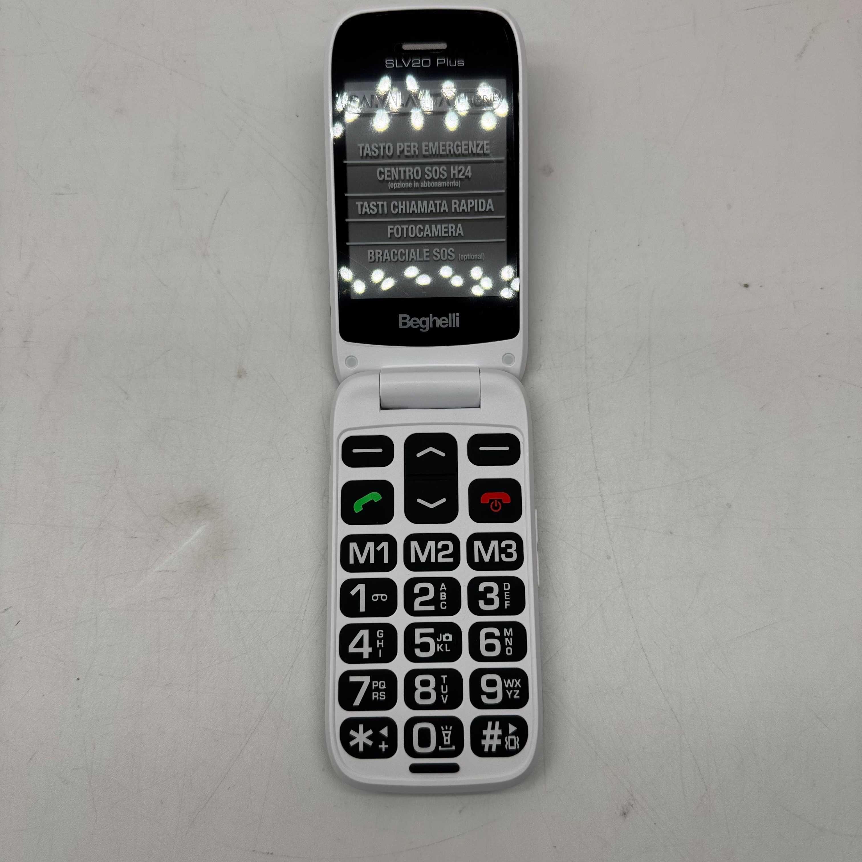 Telefon BEGHELLI SLV20 Plus + Band Plus ze stacją ładującą