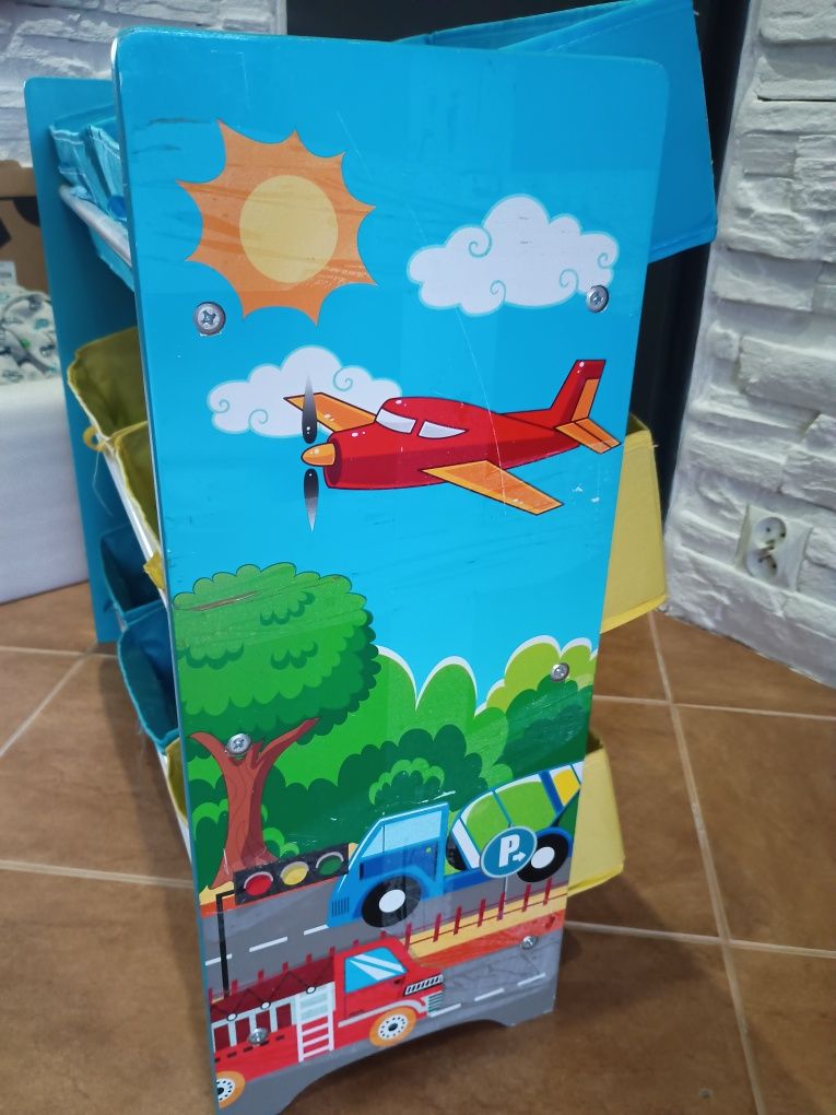 Półka regał dla dzieci pudełka szafka na zabawki