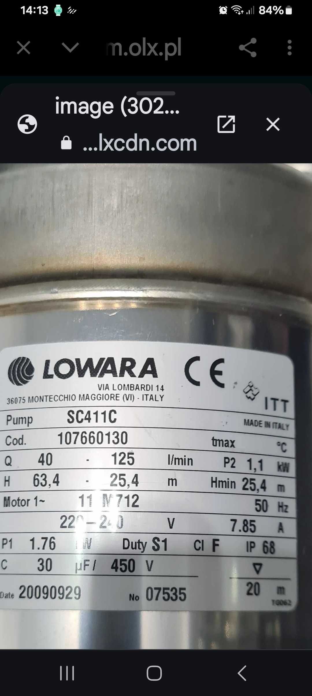 Pompa  Zatapialna LOWARA