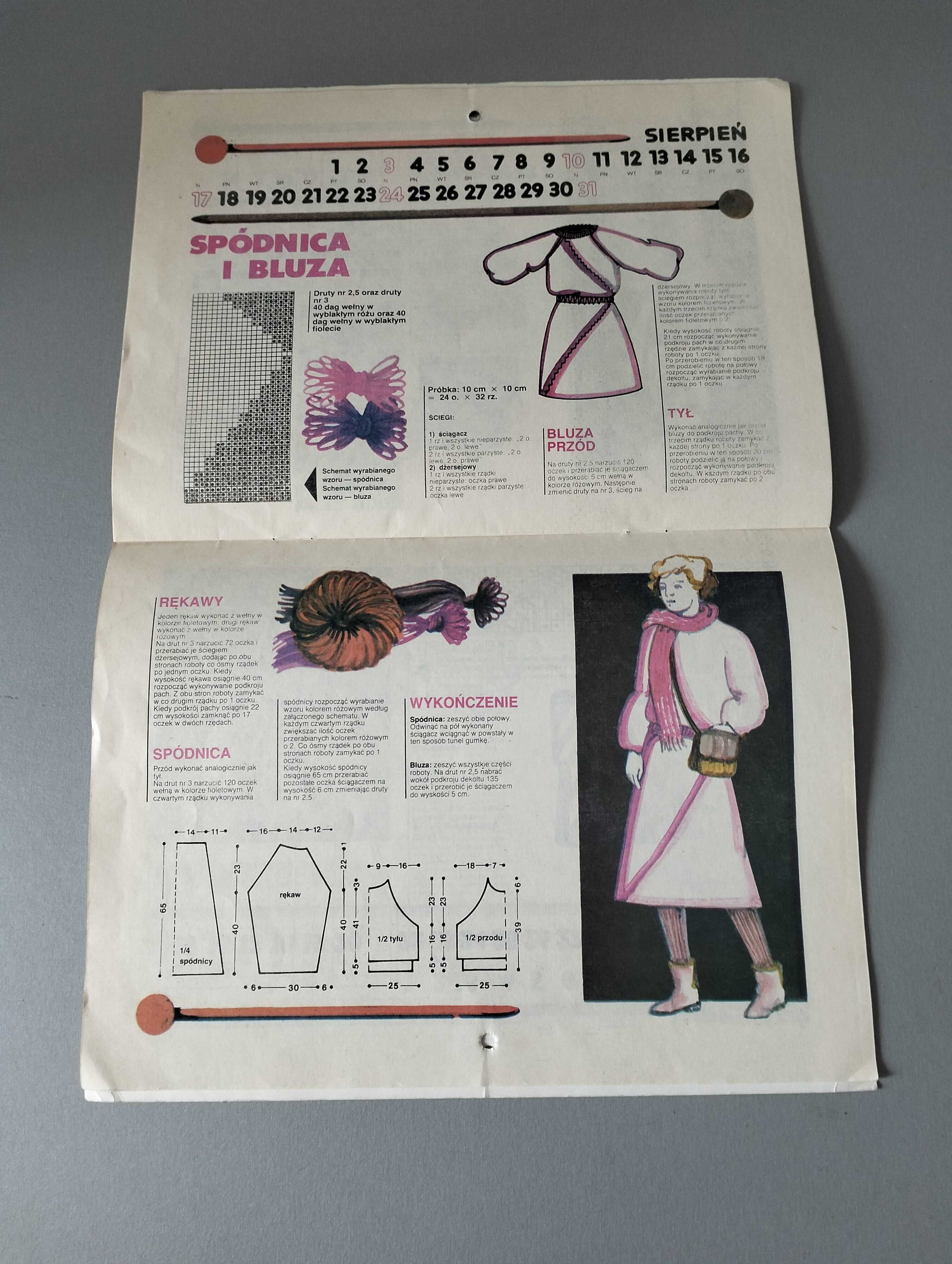 Roboty na drutach Kalendarz KAW 1986