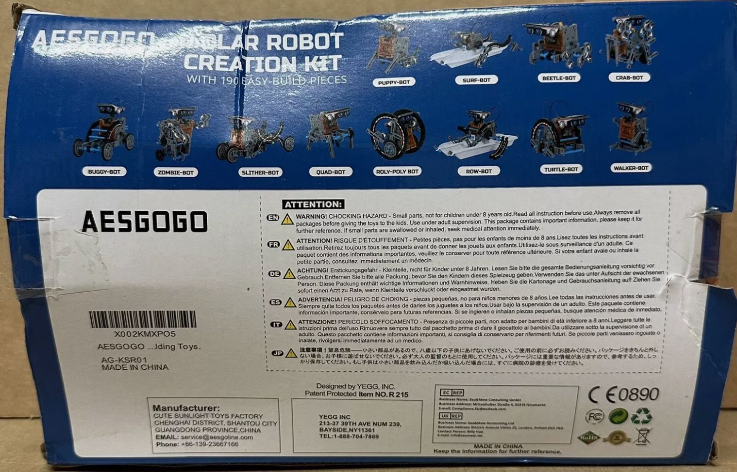 Робот конструктор Solar Robot 12в1 на солнечной батарее