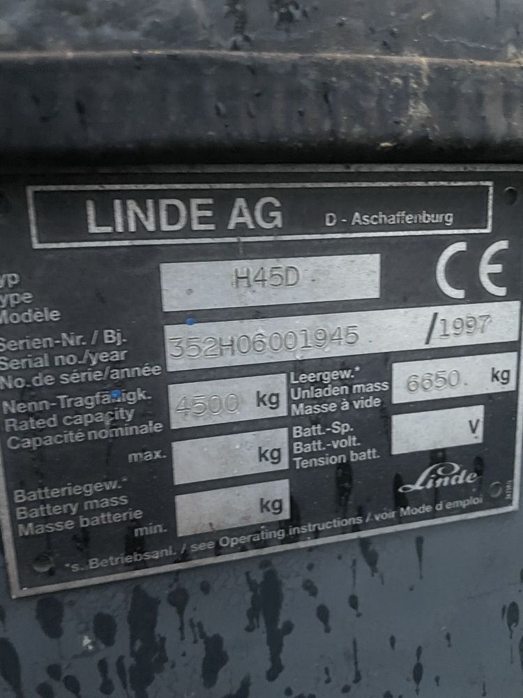 Wózek widłowy Linde H45 4500kg 4,5t diesel
