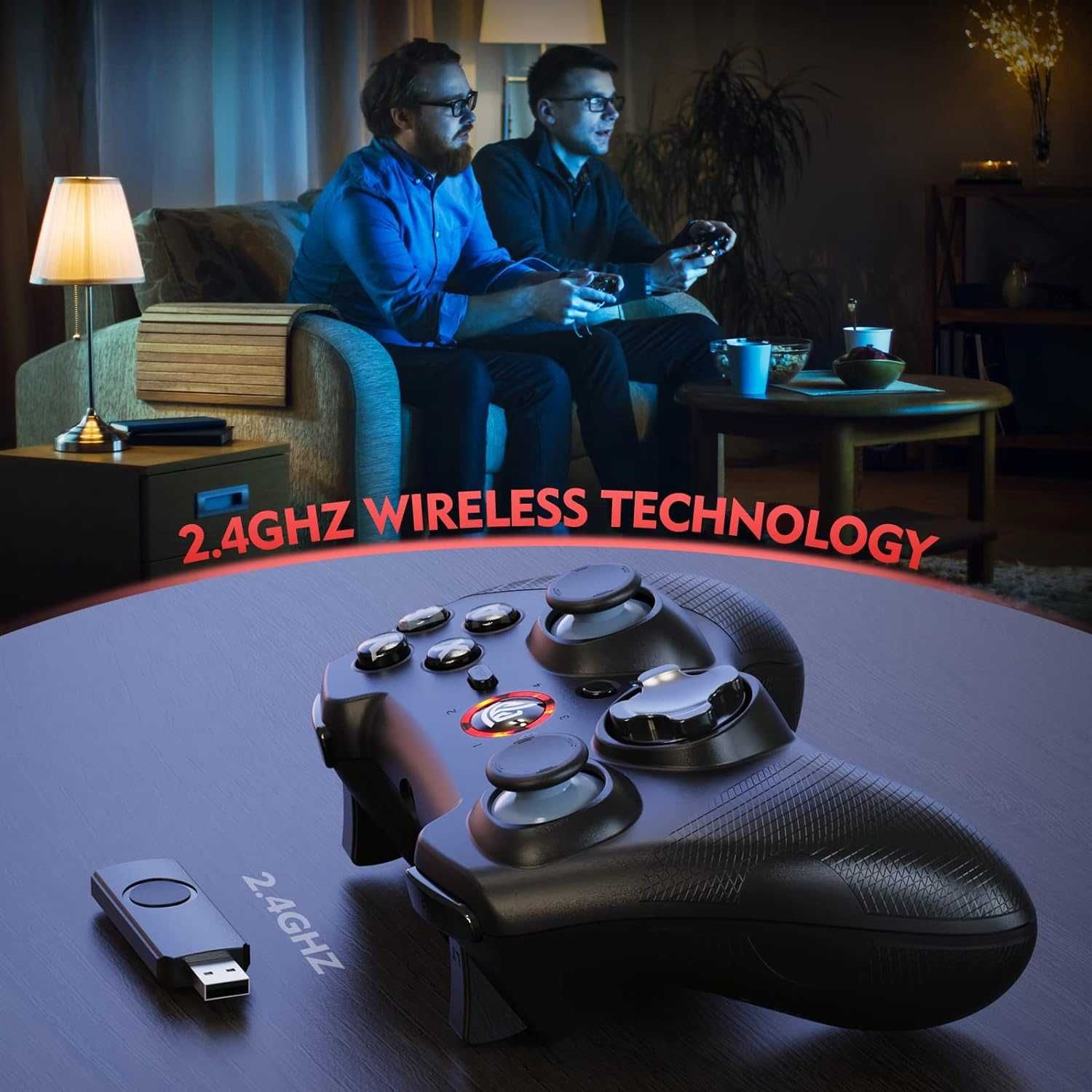 Pad kontroler PC bezprzewodowy EasySMX ESM 9101 Bez wibracji