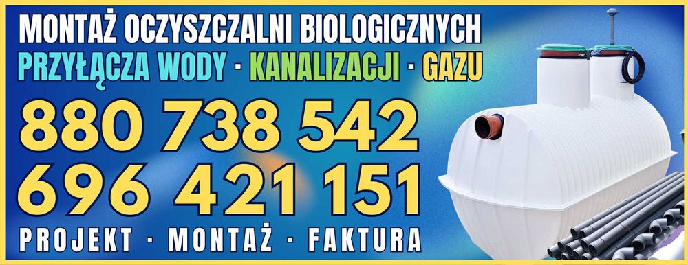 Przyłącza kanalizacji wody gazu