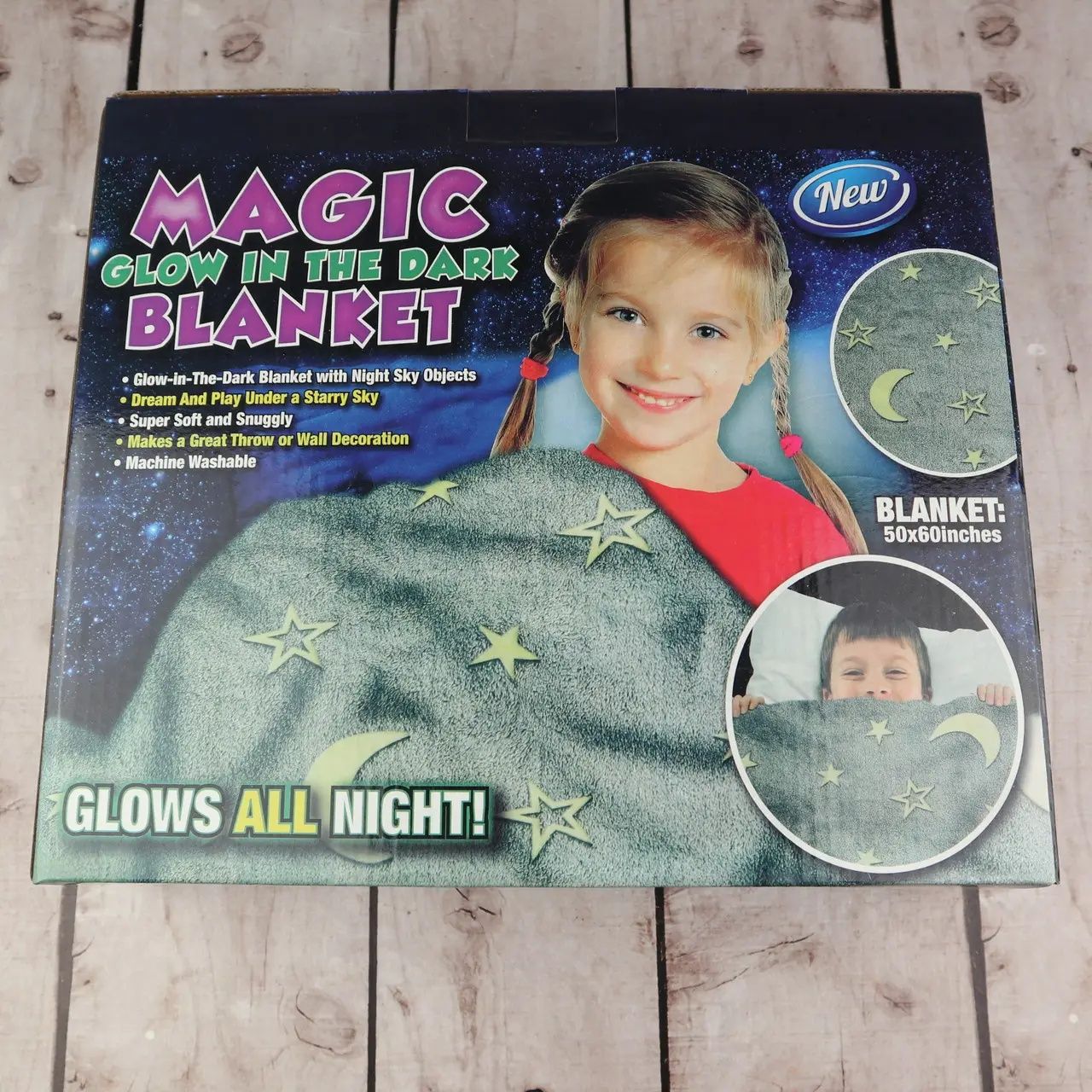 Дитячий плед покривало Magic Blanket, що світиться в темряві, ковдра