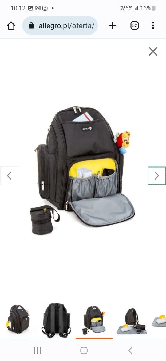 Plecak turystyczny Dla mam torba plecak Safety 1st dla dziecka