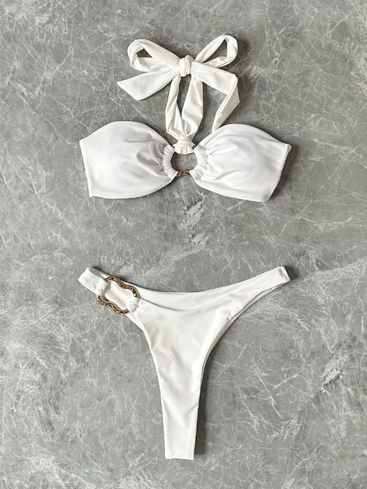 Білий Купальник Бандо  - m