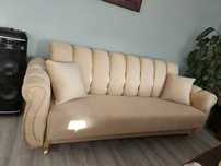 Kanapa  sofa SALON Glamour wersalka rozkładana Chesterfield komplet