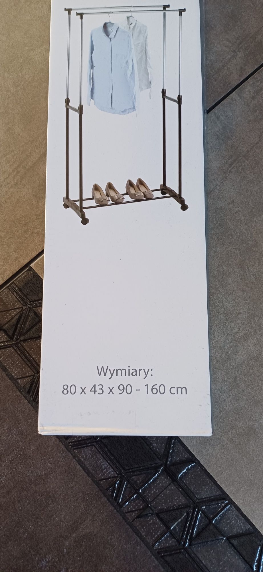 Wieszak /reling na ubrania podwójny
