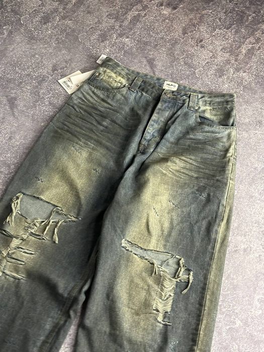 Distressed archive baggy jeans opium custom джинси голубі голубые M L