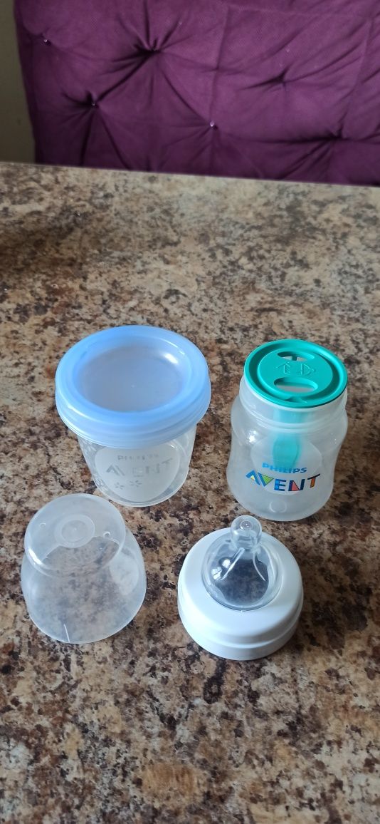 AVENT пляшечка для годування + контейнер для зберігання молока