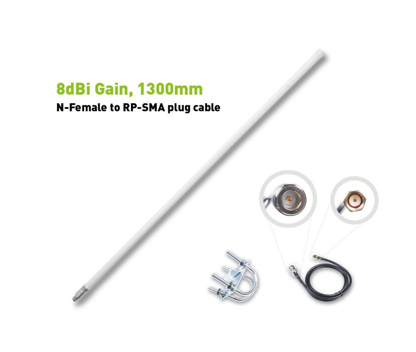 [NOVO] Antena Lora 8dBi tunned 858-878MHz 1300mm
