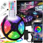 Taśma LED RGB 10m Neon Kolorowa Aplikacja Bluetooth Mocna Pasek Listwa