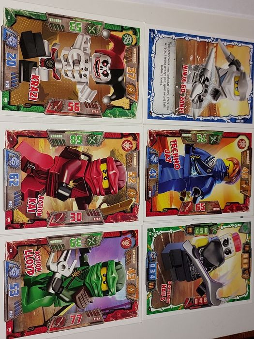 Gra karciana Karty do gry LEGO NINJAGO Krazi JAY Kai Ninja 13szt=18zł.