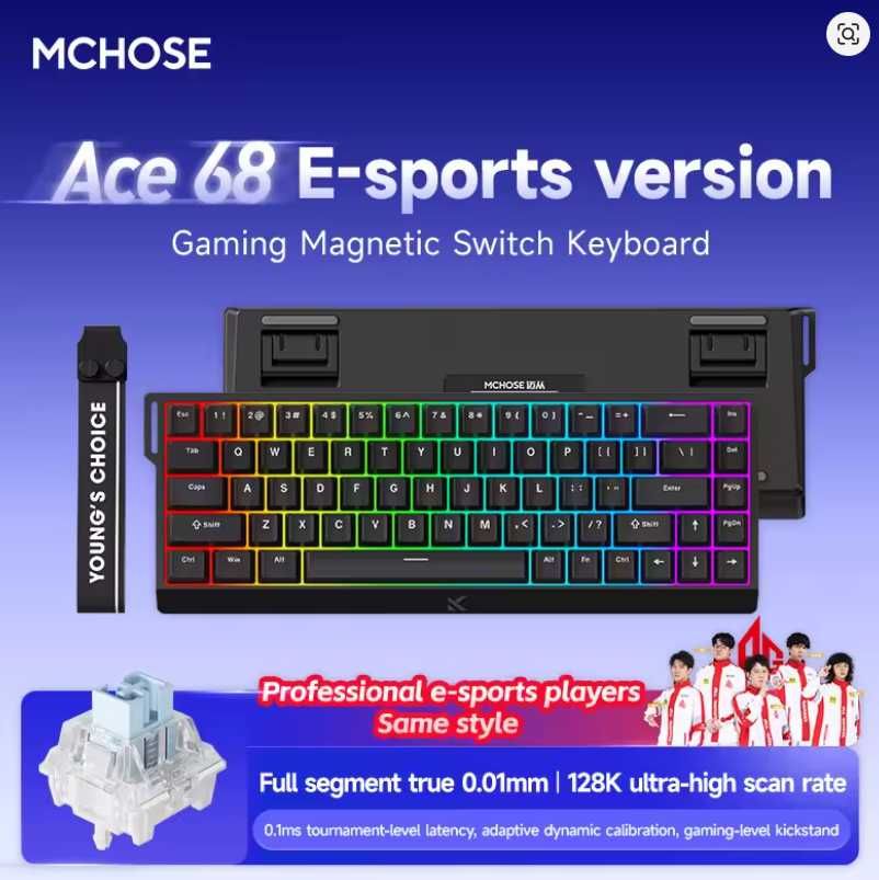 MCHOSE ACE 68 Keyboard 8000Hz / Ice Blue Magnetic Switch