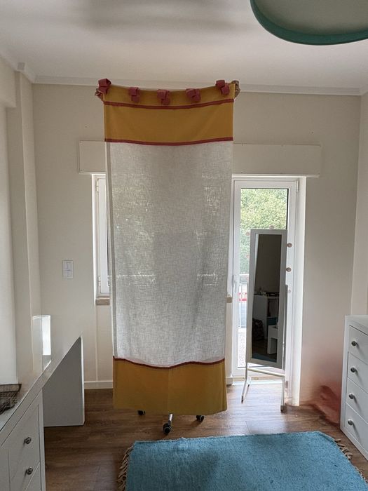 Conjunto 2 cortinados Oficina Rústica