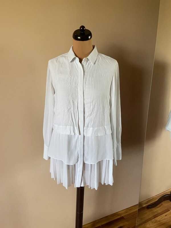 M  Banana republic koszula tunika laczone materialy falbanki oversize
