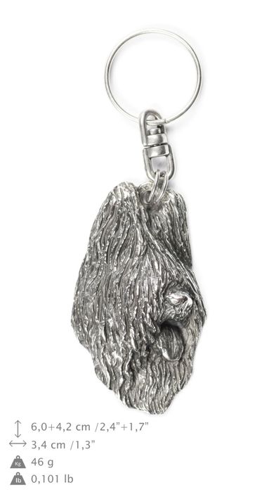 Owczarek francuski Briard brelok do kluczy posrebrzany Art-Dog