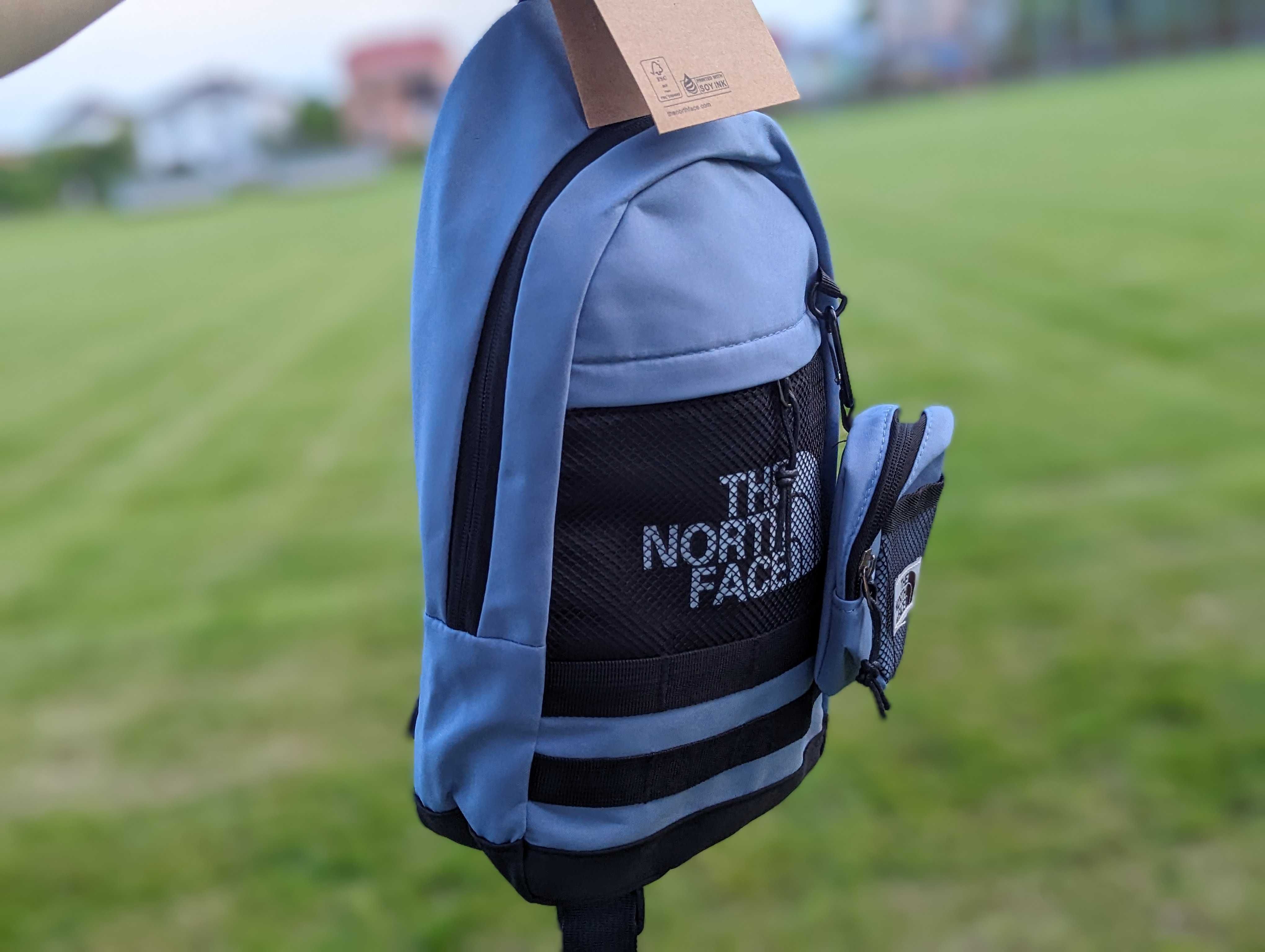 BEST BAG якісна сумка слінг • THE North Face • Блакитна