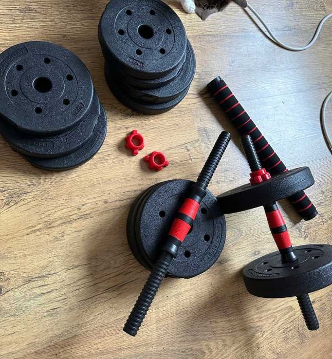 Nowe Hantle 20kg Regulowane +Sztanga Zestaw Hantlii 2x20kg Gwarancja