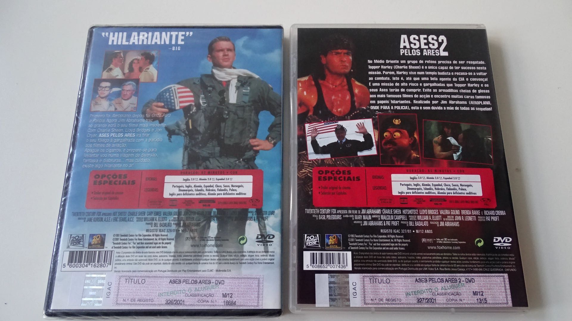 DVD Pack Hot Shots - Ases pelos Ares 1 e 2