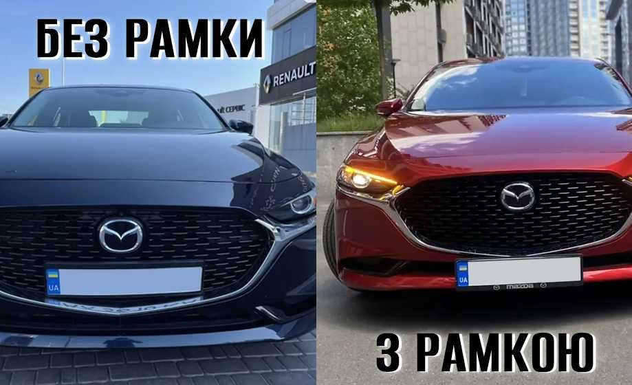 Крепление номерного знака Mazda 3 2019-2020 Рамка номера седан/хэтчбек