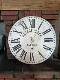 Duży zegar ścienny vintage farmhouse loft