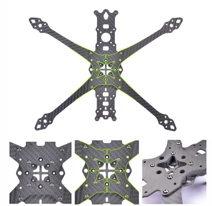 Рама Piranha 8 дюймів з вуглецевого волокна