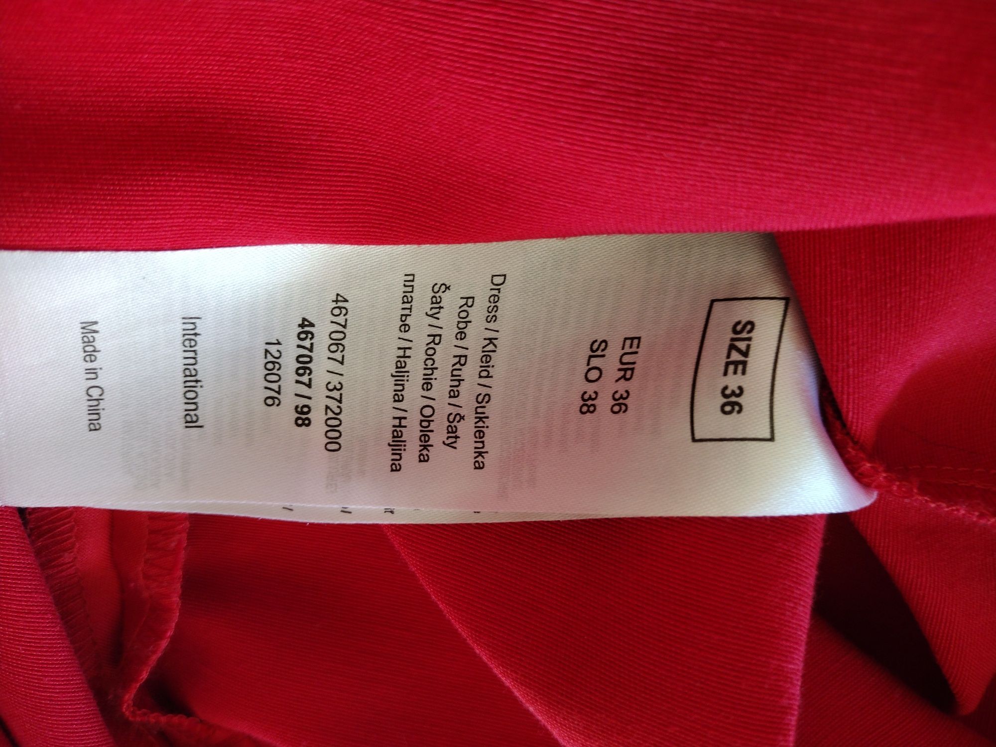 Elegancka czerwona sukienka Orsay rozmiar 36 raz założona
