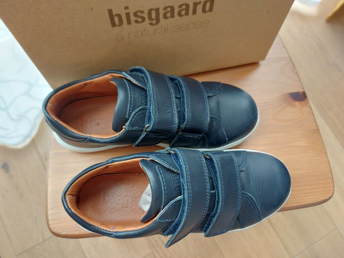 Bisgaard sneakersy skórzane  chłopięce na rzepy r. 30