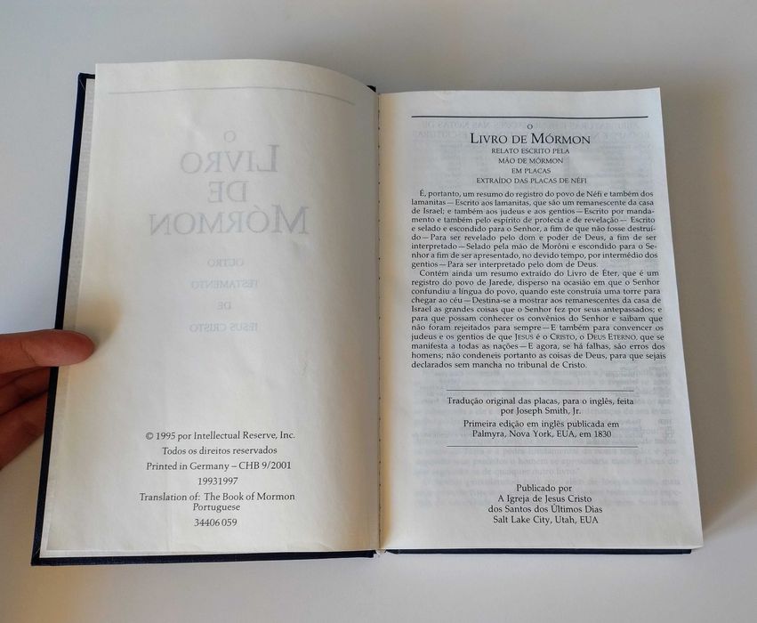 Księga Mormona książka po portugalsku O livro de mormon portugalski