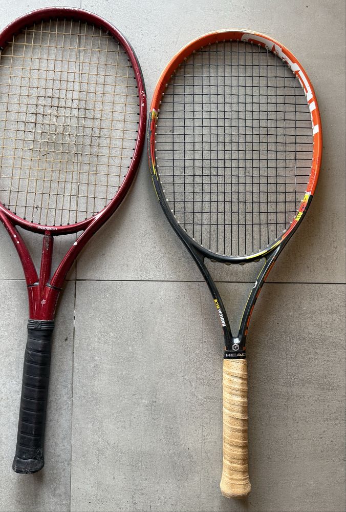 Raquetes de tenis de varia marcas