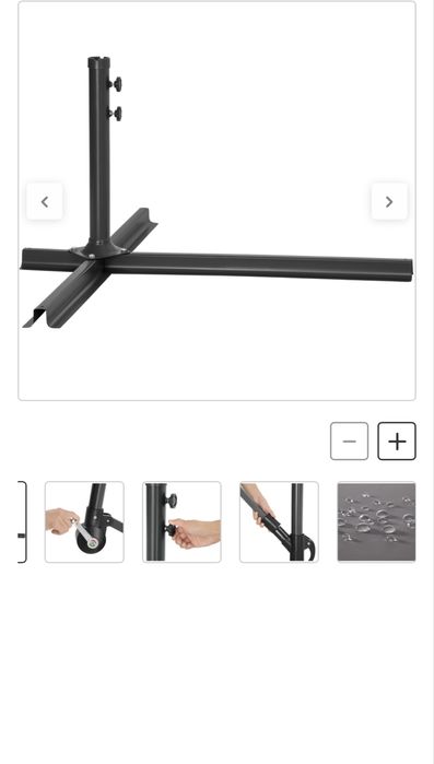 Chapéu de Sol Tectake 350cm Novo