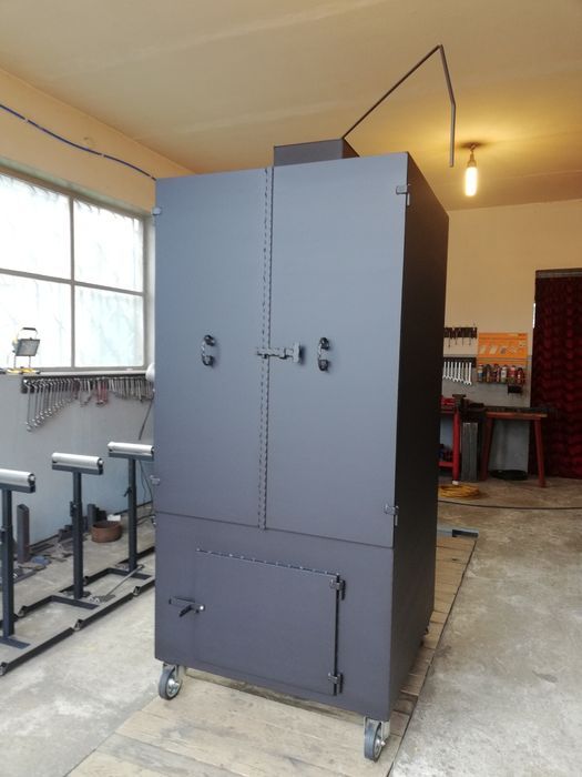 Wędzarnia Przemysłowa Mobilna Grill Masarnicza Wędzok Blacha 4 mm