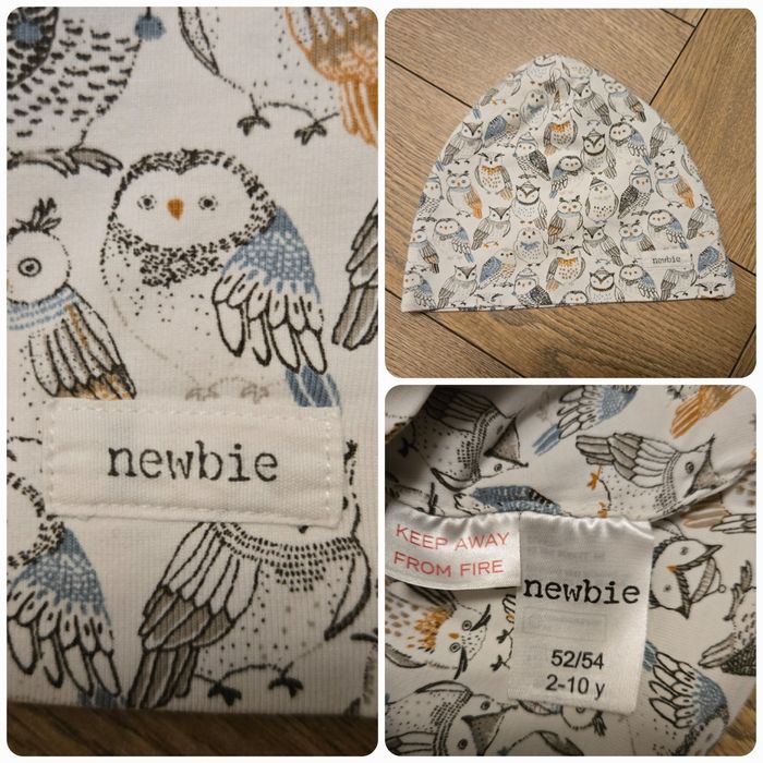Czapka Newbie rozm. 52/54 sowy, 2-10 lat