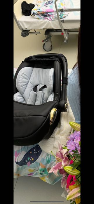 Junama Diamond S Line Wózek dziecięcy 3w1  czarno złoty