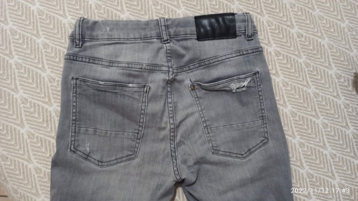 Джинси підліткові сині, джинси сірі, на зріст 158 см