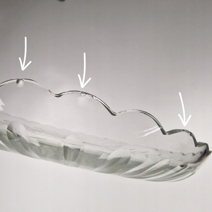 Biedermeier wielka stara patera półmisek szkło ołowiowe lata 1890