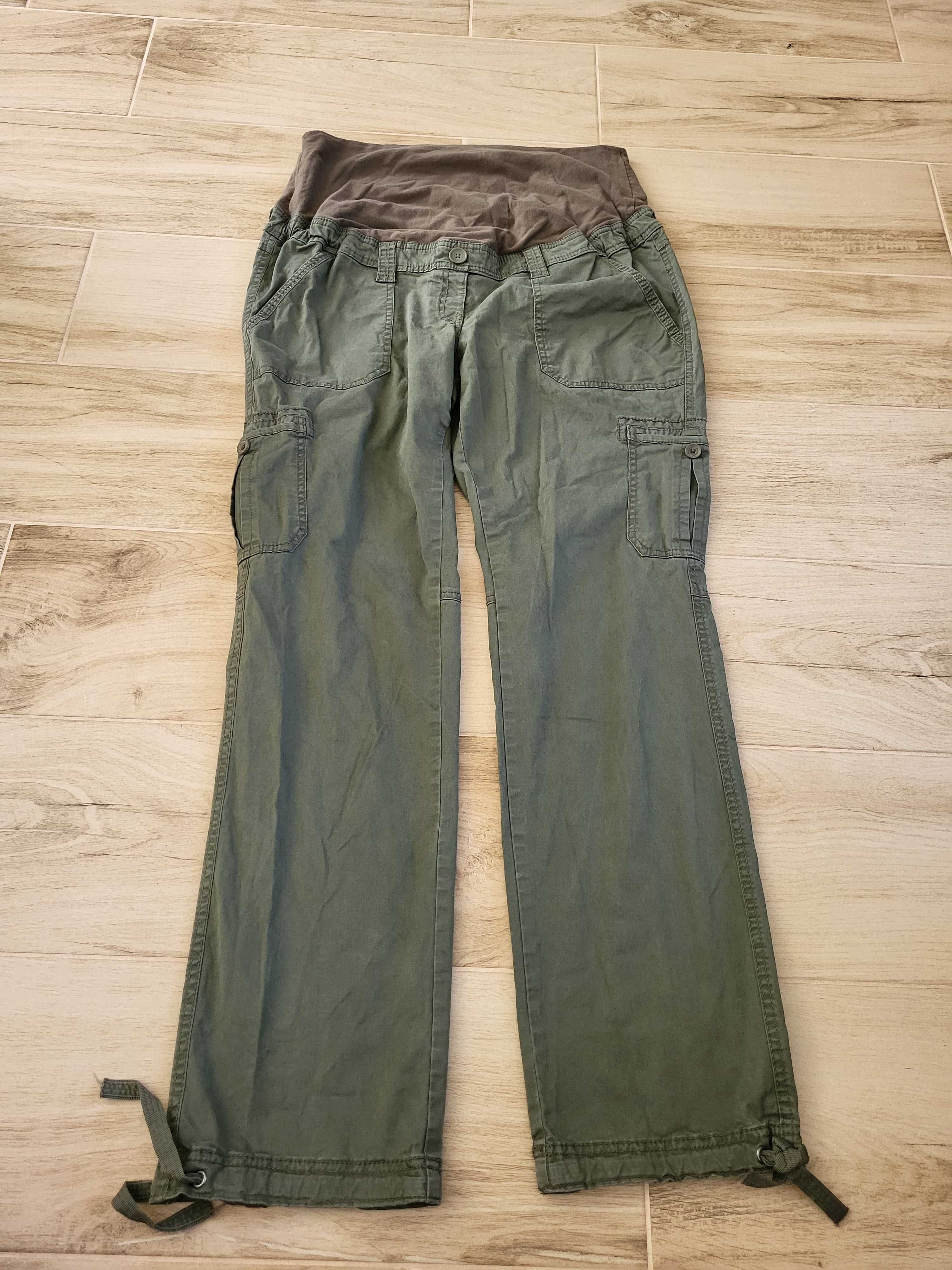 Spodnie ciążowe bojówki H&M Mama rozmiar 48, 18 kolor khaki