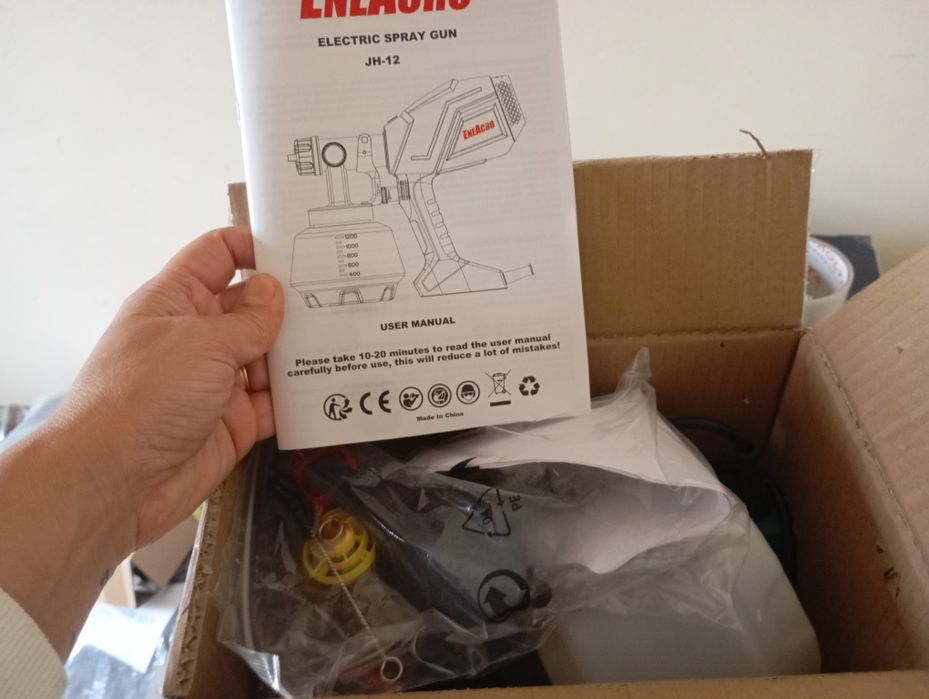 NOWY Elektryczny Pistolet Natryskowy ENEACRO JH-12 - Malowanie Bez Wys
