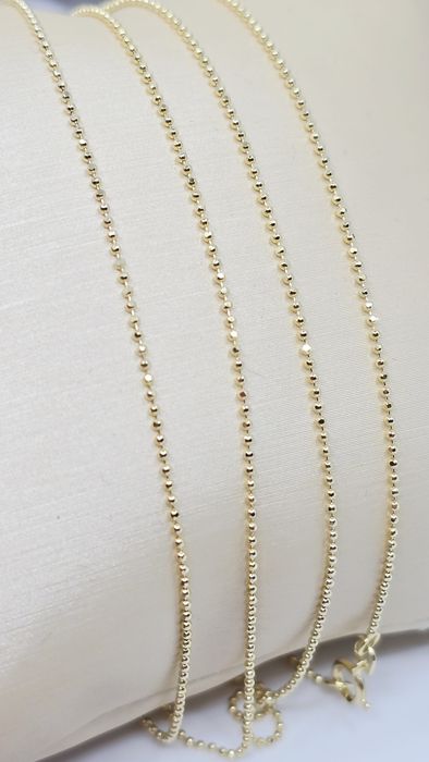 Złoty łańcuszek splot kulki próba 585 14k