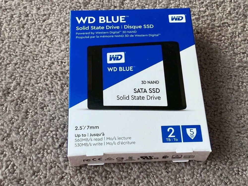 SSD диск  2 Тб для ПК  Western Digital Blue 2 Тб WDS200T2B0A SATA