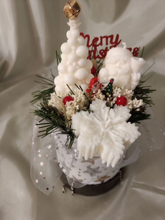 Boxy kubki ze świecami z wosku palmowego sojowego