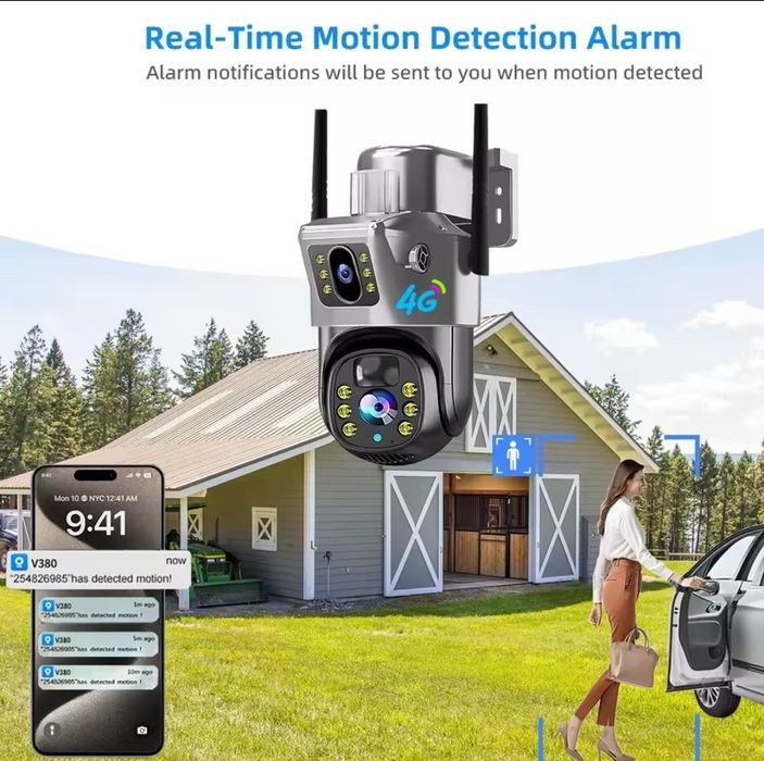 Câmera solar 4G 2 lentes