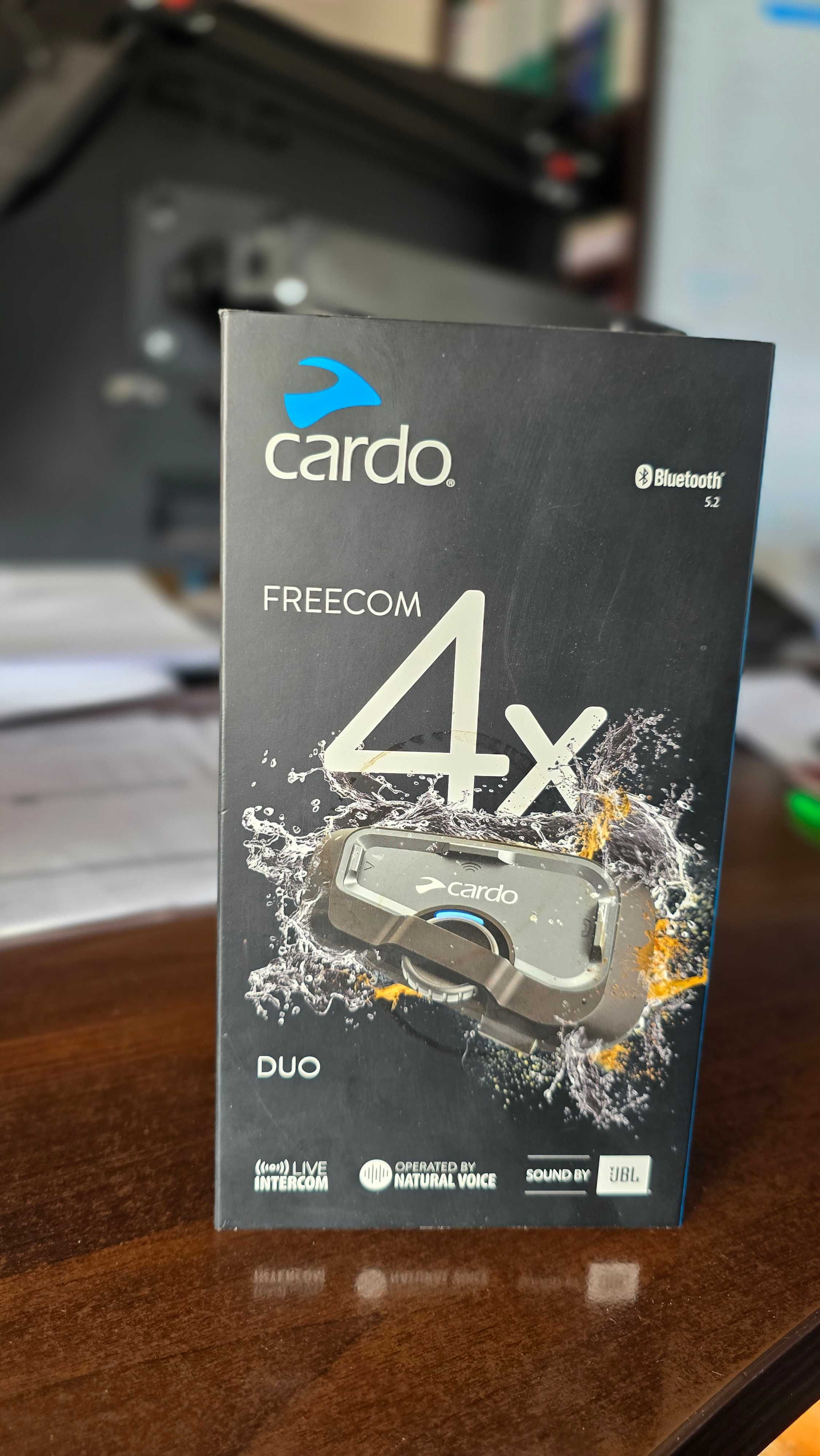 INTERCOM motocyklowy Cardo Freecom 4X DUO 2 kaski JBL uniwersalny