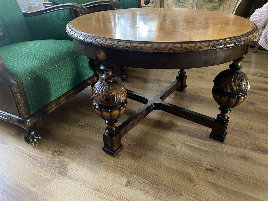 Stol okragly antyk piekny